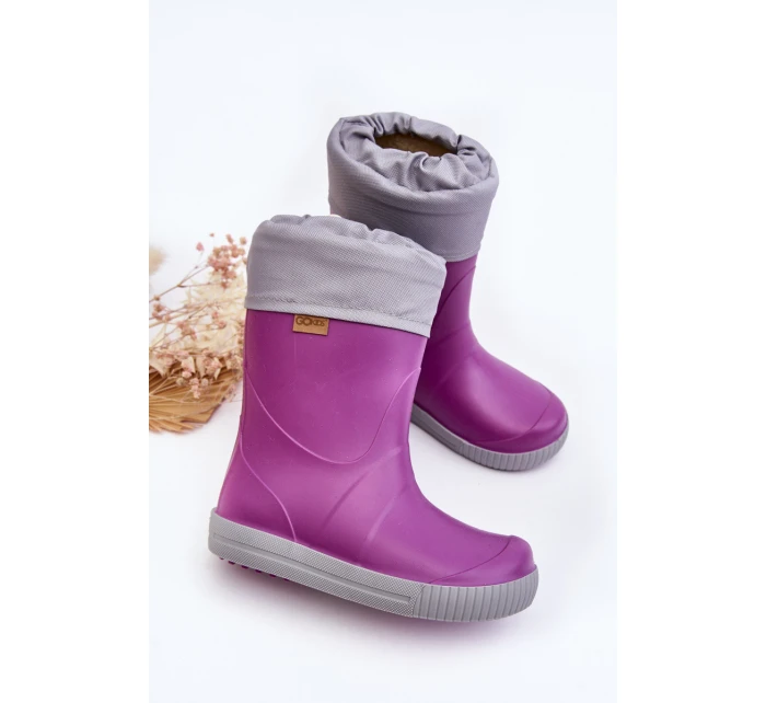 Dziecięce Kalosze Z Ocieplaczem Snow Wave Gokids 981 Fioletowe Dziecięce Kalosze Z Ocieplaczem Snow Wave Gokids 981 Fioletowe