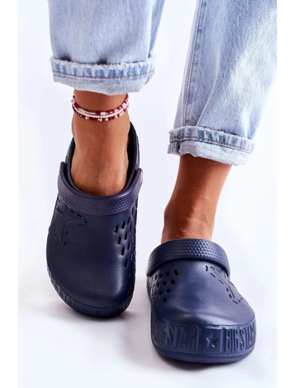 Dámské světlé pantofle Kroks Big Star II275002 námořnická modrá