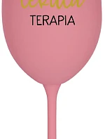 TATINKOVA TEKUTÁ TERAPIA - ružový pohár na víno 350 ml