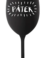 FRIDAY - čierny pohár na víno 350 ml