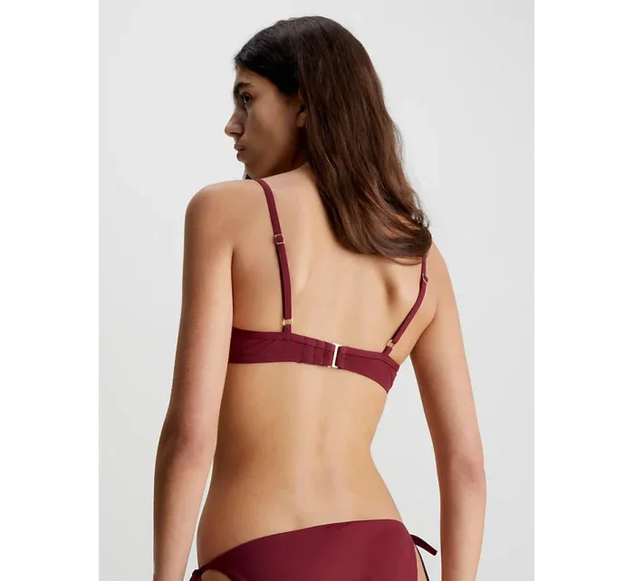 Dámská plavková podprsenka bikini bordó model 18354427 - Calvin Klein Dámská plavková podprsenka bikini bordó model 18354427 - Calvin Klein
