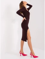 Dámske šaty EM SK 783.41P tmavohnedé - My Red Lips