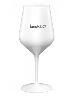 model 21859191 bílá nerozbitná sklenice na víno 470 ml - Giftela