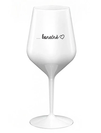 model 21859191 bílá nerozbitná sklenice na víno 470 ml - Giftela