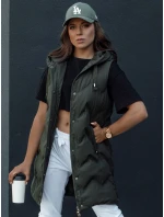 Dámská prošívaná vesta s kapucí zelená Dstreet model 21979838 - FashionStreet Dámská prošívaná vesta s kapucí zelená Dstreet model 21979838 - FashionStreet