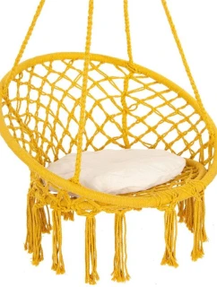 Závesná sedačka DRAGON HOLE 80x60 cm s poduškou HONEY