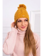 Fleecová čepice  hořčicová model 18751573 - K-Fashion