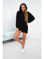 Zateplené šaty s obálkovým model 18752798 černé - K-Fashion