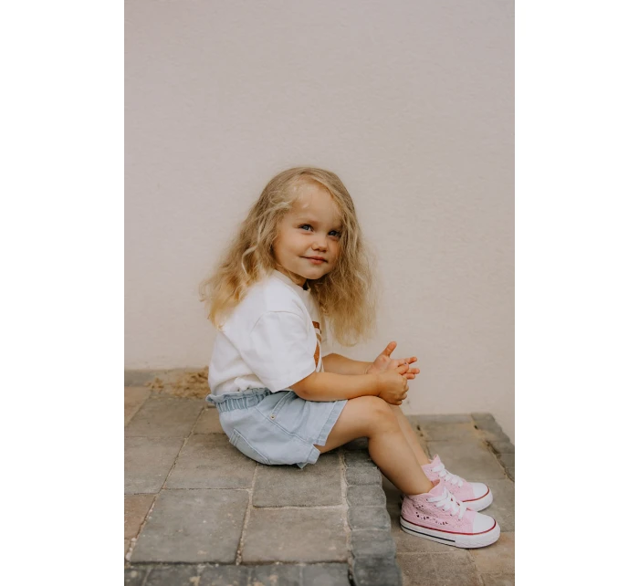 Dziecięce Wysokie Trampki Różowe Mona Dziecięce Wysokie Trampki Różowe Mona