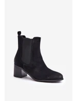 Ocieplane Botki Damskie Na Słupku Czarne Radeya Ocieplane Botki Damskie Na Słupku Czarne Radeya