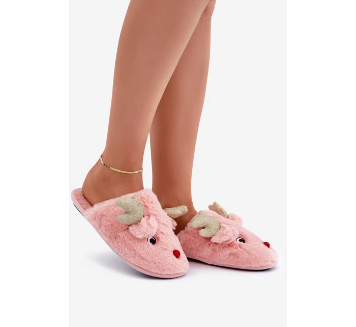 Vánoční Pantofle S Kožešinové Růžové model 21680765 - Boto Vánoční Pantofle S Kožešinové Růžové model 21680765 - Boto