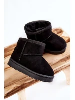 Dětské Teplé Sněhule Semišové černé model 21505522 - Boto