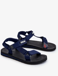 Pánske sandále na suchý zips Big Star DD174718 Navy blue