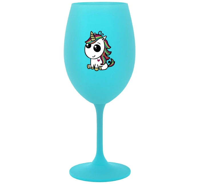 DUHOVÝ JEDNOROŽEC - tyrkysový pohár na víno 350 ml DUHOVÝ JEDNOROŽEC - tyrkysový pohár na víno 350 ml