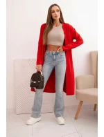 Dámský bavlněný cardigan model 22032248 červený - Kesi
