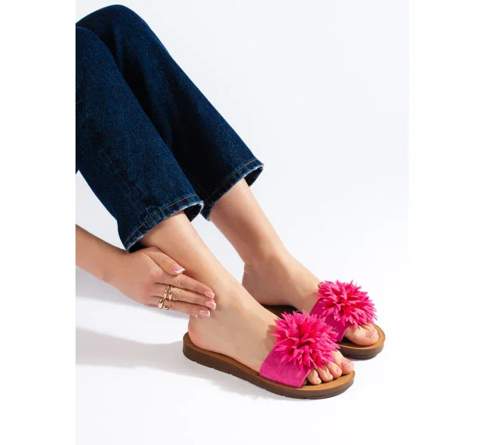 Praktické dámske fialové ponožky bez päty Praktické dámske fialové ponožky bez päty