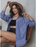 Dámské oversize tričko modré Dstreet model 21972228 - FashionStreet