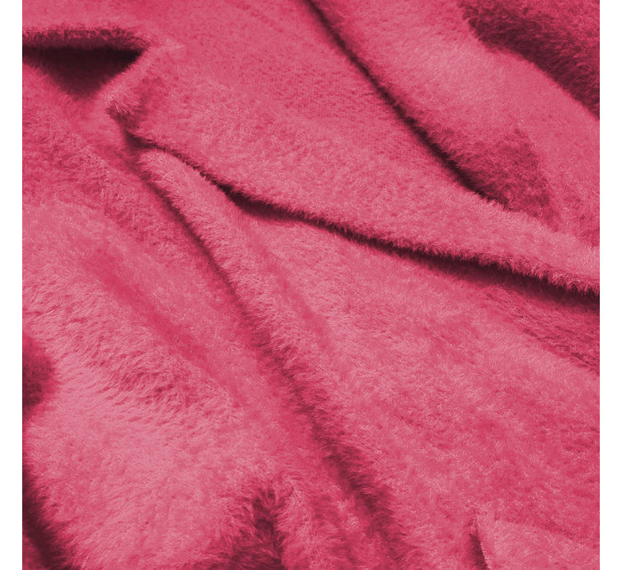 Dlhý vlnený prehoz cez oblečenie typu "alpaka" vo fuchsijovej farbe (7108)