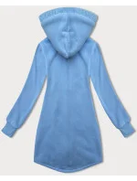 Svetlomodrá dlhá dámska mikina s kapucňou LHD (AMG-163) Svetlomodrá dlhá dámska mikina s kapucňou LHD (AMG-163)