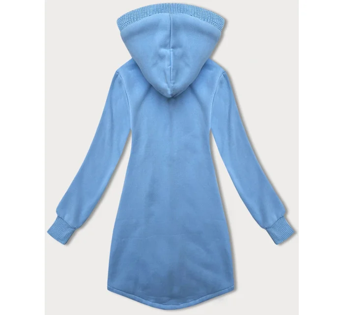 Svetlomodrá dlhá dámska mikina s kapucňou LHD (AMG-163) Svetlomodrá dlhá dámska mikina s kapucňou LHD (AMG-163)