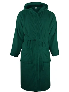 Bathrobe Župan s kapucí dark green model 22526767 - The One Towelling