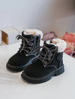 Dětské Trapery Botky Na Zip s Černé model 21640246 - Boto