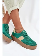 Dámské semišové tenisky Big Star TT274163 Zelené