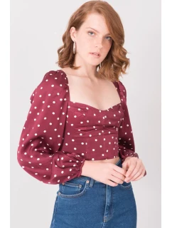 Bluzka model 18484164 bordowy - FPrice