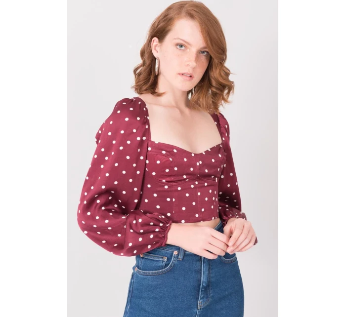 Bluzka model 18484164 bordowy - FPrice