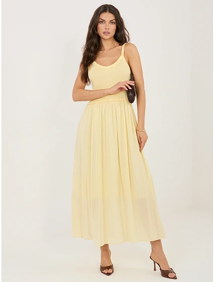Šaty MI SK 22586.62 svetložltá Šaty MI SK 22586.62 svetložltá