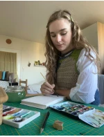 Dámska kabelka Vuch Massimo Wildflowers Grey