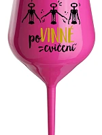 VYŽADOVANÉ TRIEDY - ružový nerozbitný pohár na víno 470 ml
