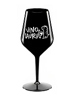 VÍNOSAURUS - čierny nerozbitný pohár na víno 470 ml