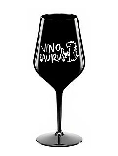 VÍNOSAURUS - čierny nerozbitný pohár na víno 470 ml