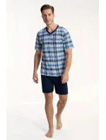 Pánske pyžamo 793 4 Tmavomodrý vzor mix - Luna Pánske pyžamo 793 4 Tmavomodrý vzor mix - Luna