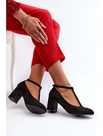 Semišové lodičky 834284 black Raniyah - Mascara