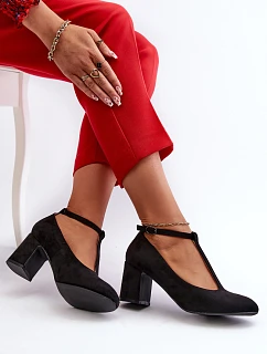 Semišové lodičky 834284 black Raniyah - Mascara