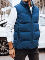 Pánská prošívaná modrá vesta Dstreet model 21971582 - FashionStreet