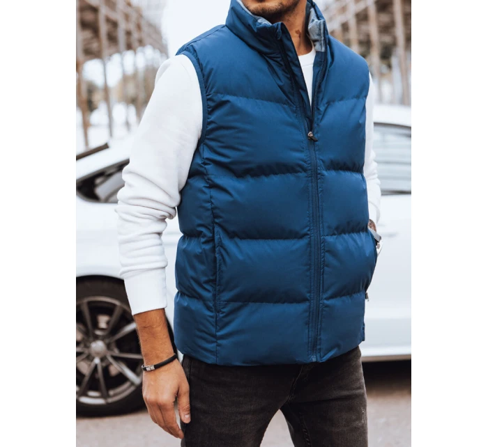 Pánská prošívaná modrá vesta Dstreet model 21971582 - FashionStreet