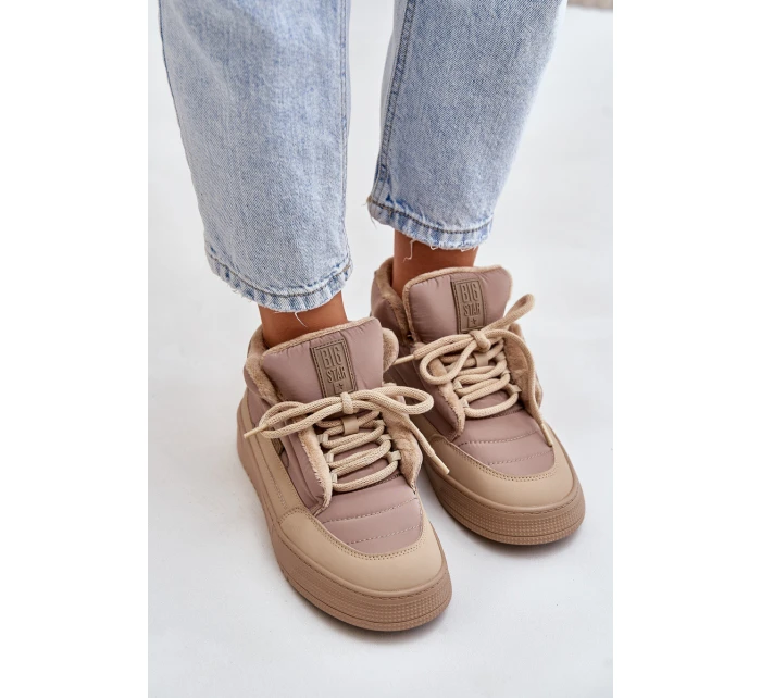 Śniegowce Damskie Big Star OO274A532 Beżowe Śniegowce Damskie Big Star OO274A532 Beżowe