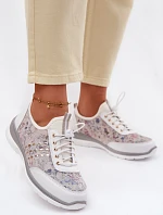 Dámské vzorované kožené polobotky D&A GR61-5990 bílé