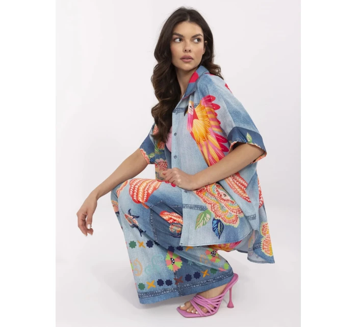 Košeľa DHJ KS 19007 6.86 modrá