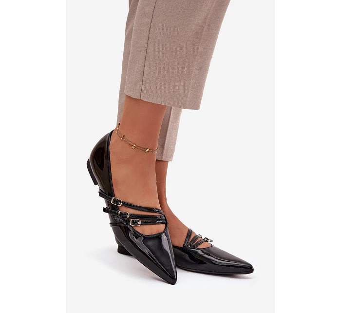 Lakované baleríny černá - Sweet Shoes model 22106358 Lakované baleríny černá - Sweet Shoes model 22106358