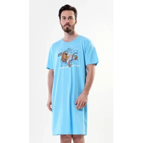 Pánska nočná košeľa s krátkym rukávom Boss