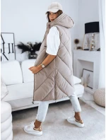 Dámská prošívaná vesta béžová Dstreet model 21966256 - FashionStreet