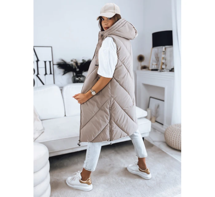 Dámská prošívaná vesta béžová Dstreet model 21966256 - FashionStreet