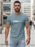 Pánske streetwearové tričko s klasickou potlačou petrol FashionStreet NX5122R Pánske streetwearové tričko s klasickou potlačou petrol FashionStreet NX5122R