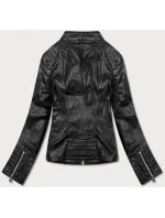 Černá dámská bunda ramoneska se stojáčkem model 18140997 - J.STYLE