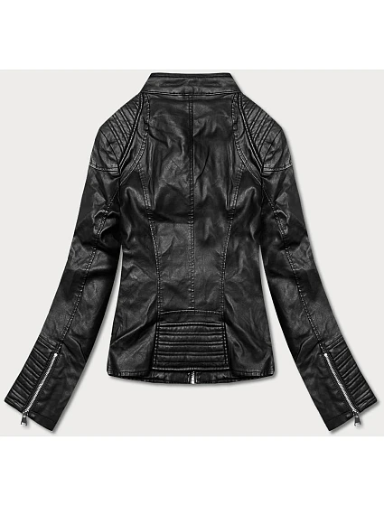 Černá dámská bunda ramoneska se stojáčkem model 18140997 - J.STYLE