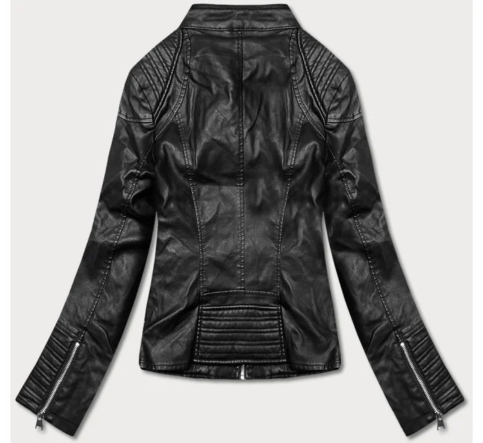 Černá dámská bunda ramoneska se stojáčkem model 18140997 - J.STYLE